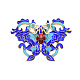 Chinese Style Alloy Enamel Chandelier Components X-ENAM-E329-48A-G-5