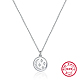 Rhodium Plated 925 Sterling Silver Pendant Necklaces CZ7495-1