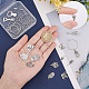 SUNNYCLUE 1 Box 16Pcs 16 Styles Wine Glass Charm Rings Bulk Food Wine Charms Silver Glass Maker Identifier Stainless Steel Goblet Glass Tags Rings Tasting Party Decoration Supplies Wine Favors DIY-SC0018-49-3