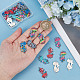 SUNNYCLUE 1 Box 30Pcs 6 Colors Cat Charm Bulk Cats Charms Pet Link Charm Colorful Cute Flower Charm Animal Connector Charms for jewellery Making Charms DIY Necklace Earrings Bracelet Craft Adult Women ENAM-SC0003-07-3
