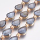 Electroplate Glass Beads Strands EGLA-P044-B01-1