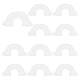 Feuilles de toile de maille en plastique en forme d'arc-en-ciel DIY-WH0387-15-1