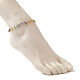 Bracelet de cheville extensible avec breloques en perles de verre colorées pour femme AJEW-AN00531-3