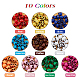 Superfindings 160pcs 10 couleurs perles acryliques opaques SACR-FH0001-03-3