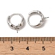 Accessoires pour boucles d'oreilles créoles en argent sterling rhodié 925 STER-P056-02P-3
