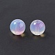Transparent Baking Painted Glass Beads X-GLAA-P029-06-4