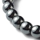 Perles d'hématite synthétiques ensembles de bracelets extensibles pour hommes femmes BJEW-JB06768-6