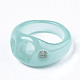 樹脂フィンガー指輪  模造ゼリー  空色  usサイズ7（17.3mm） RJEW-N033-008-C01-3