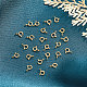 Dicosmétique 40 pcs fermoirs à ressort fermoir à bijoux en laiton véritable plaqué or 14 carats fermoirs ronds ouverts connecteurs avec boucles de 1.6 mm pour collier bracelet fabrication de bijoux à faire soi-même KK-DC0001-54-5