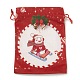 Borse di stoffa rettangolari a tema natalizio con cordoncino di iuta ABAG-P008-01A-2