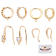 Beebeecraft 16Pcs 4 Style 18K Real Gold Plated Earrings Hooks and Hoop Earring Findings with Loop for Women Girl Jewelry Making DIY Crafts KK-BBC0001-39-1