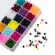 18 Colors Transparent Glass Beads FGLA-X0001-04A-6mm-5