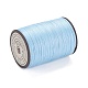 フラットワックスポリエステル糸ストリング  マイクロマクラメコード  革縫い用  ライトスカイブルー  0.8~0.9x0.3mm  約109.36ヤード（100m）/ロール YC-D004-01-015-2