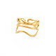 Ионное покрытие (ip) 304 открытое манжетное кольцо из нержавеющей стали для женщин X-RJEW-S405-236G-1