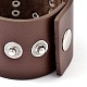 Skull Studded Leather Cord Bracelets BJEW-D351-09B-3
