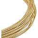 Benecreat 17 jauge/1.2mm fil d'or torsadé gravé fil de cuivre texturé pour perles CWIR-WH0004-01G-02-1
