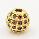 Sienna les micro accessoires de bijoux en laiton ouvrent perles rondes de zircone cubique ZIRC-M015-22G-NR-1