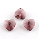 Coeur facettes pendentifs breloque en verre transparent GLAA-S054-09-1
