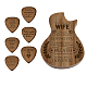 Scatola di plettri in legno a forma di chitarra WOOD-WH0116-008-1