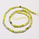 Natürliche Zitronen Jade Perlen Stränge G-G545-38-2