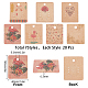 SUNNYCLUE 140Pcs 7 Styles Earring Display Card Jewelry Display Cards Brown Printed Rectangle Tags Ear Studs Holder Flower Patterns Kraft Hanging Earrings Card for Jewelry Making Earrings Crafts CDIS-SC0001-05-2