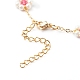 Perles de coquillage et perles acryliques bracelets à maillons de fleurs X1-BJEW-TA00003-04-5