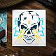 FINGERINSPIRE Evil Skull Stencils for Painting 30x30cm Laser Eyes Skull Stencils Plastic Skull Pattern Stencil Reusable DIY Decorative Stencil Template for Painting on Wood Wall and Tile DIY-WH0391-0294-7