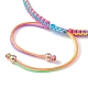 Fabrication de bracelets à cordon tressé en nylon réglable de couleur dégradée AJEW-JB01162-4