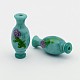 Handmade Lampwork 3D Vase with Flower Beads LAMP-L050-03-1