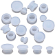 GORGECRAFT 24PCS 4 Sizes Silicone Stoppers for Salt and Pepper Shakers 9/32 7/16 33/64 19/32 Inch Salt Plug Stopper Replacement Bottle Caps Reusable White Round End Cap Corks for Bottles Pots AJEW-GF0008-11C-1
