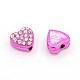 Heart Alloy Crystal Rhinestone Beads RB-J519-04-1