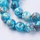 Perles synthétiques en jade blanc océan (pierre de pluie) G-GR8MM-223-3