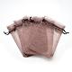 オーガンジーバッグ巾着袋  高密度  長方形  ロージーブラウン  9x7cm OP-T001-7x9-27-1