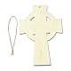 Сделай сам крест незавершенные деревянные украшения пустые деревянные украшения WOOD-C009-02-2