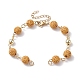 Herstellung von runden Perlenketten aus gefärbtem natürlichem Lavagestein AJEW-JB01206-02-1
