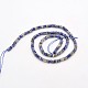Rondelle facettée tache bleue naturelle perles de jaspe brins G-E302-007-4mm-2