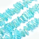 Chapelets de perles de cristal de quartz naturel électrolytique G-P368-05C-1