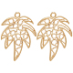 Beebeecraft 1 Box 10Pcs Maple Leaf Charms 18K Gold Plated Spring Autumn Theme Golden Hollow Leaves Pendants Charm for Jewellery Making DIY Earring Necklace Bracelet Crafts KK-BBC0011-78-1