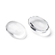 Transparent Oval Glass Cabochons GGLA-R022-14x10-3