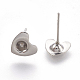 304 Stainless Steel Ear Stud Components STAS-G187-09P-2
