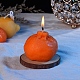 パラフィンキャンドル  オレンジ形の無煙キャンドル  結婚式のための装飾  パーティーとクリスマス  オレンジ  64x67.5x71mm DIY-D027-05A-3