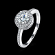 Романтические плоские круглые медные кубического циркония палец кольца RJEW-BB16791-6-2
