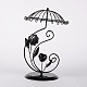 Parapluie avec fleur boucle d'oreille de fer présentoirs EDIS-N005-01-4