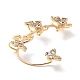 Butterfly Crystal Rhinestone Cuff Earrings for Girl Women Gift EJEW-F275-01A-G-3
