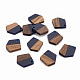 Transparent Resin & Walnut Wood Pendants X-RESI-S384-003A-A04-1