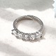 Латунные микро проложить пальцев кольца кубического циркония RJEW-P166-08A-P-1