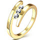 Simple Design Tin Alloy Czech Rhinestone Finger Rings For Women RJEW-BB14519-7-1