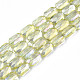 Chapelets de perles en verre transparent électrolytique EGLA-N002-25-C02-1