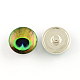 Mixed Color Pattern Brass Buttons X-GLAA-S052-02M-2