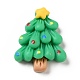 オペーク樹脂カボション  クリスマスツリー  ミディアムシーグリーン  24.5x19x6mm RESI-G039-04-2